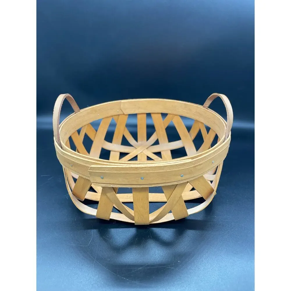 Henn Open Weave Basket with Handles 9.5”